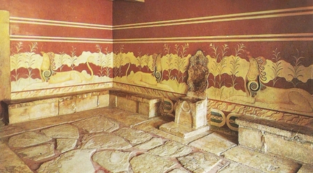 Painting in the presence-chamber of Knossos, Crete