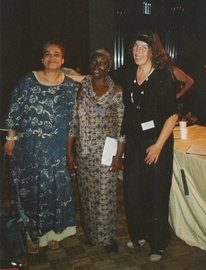Yvette Abrahams, KhoeSan, Wilhelmina Donkoh, Akan, from Africa, and Cécile Keller Yvette Abrahams, KhoeSan, Wilhelmina Donkoh, Akan, from Africa, and Cécile Keller