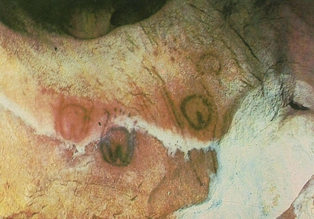 Altsteinzeitliche Höhlenzeichnung in Asturien, Spanien